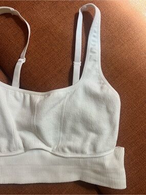 White Corset Cut Out Sports Bra